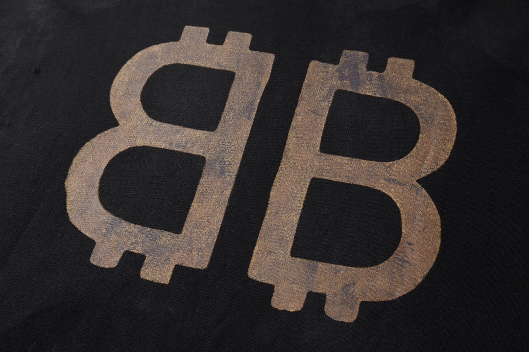 Balenciaga 巴黎世家 字母Logo印花 扎染破洞 连帽卫衣 长袖 秋冬 黑色 742603TOVN71055