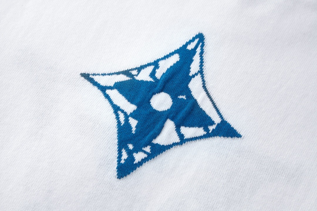 LOUIS VUITTON 路易威登 字母logo针织短袖 圆领  T 恤 上衣 夏款 女款 白色