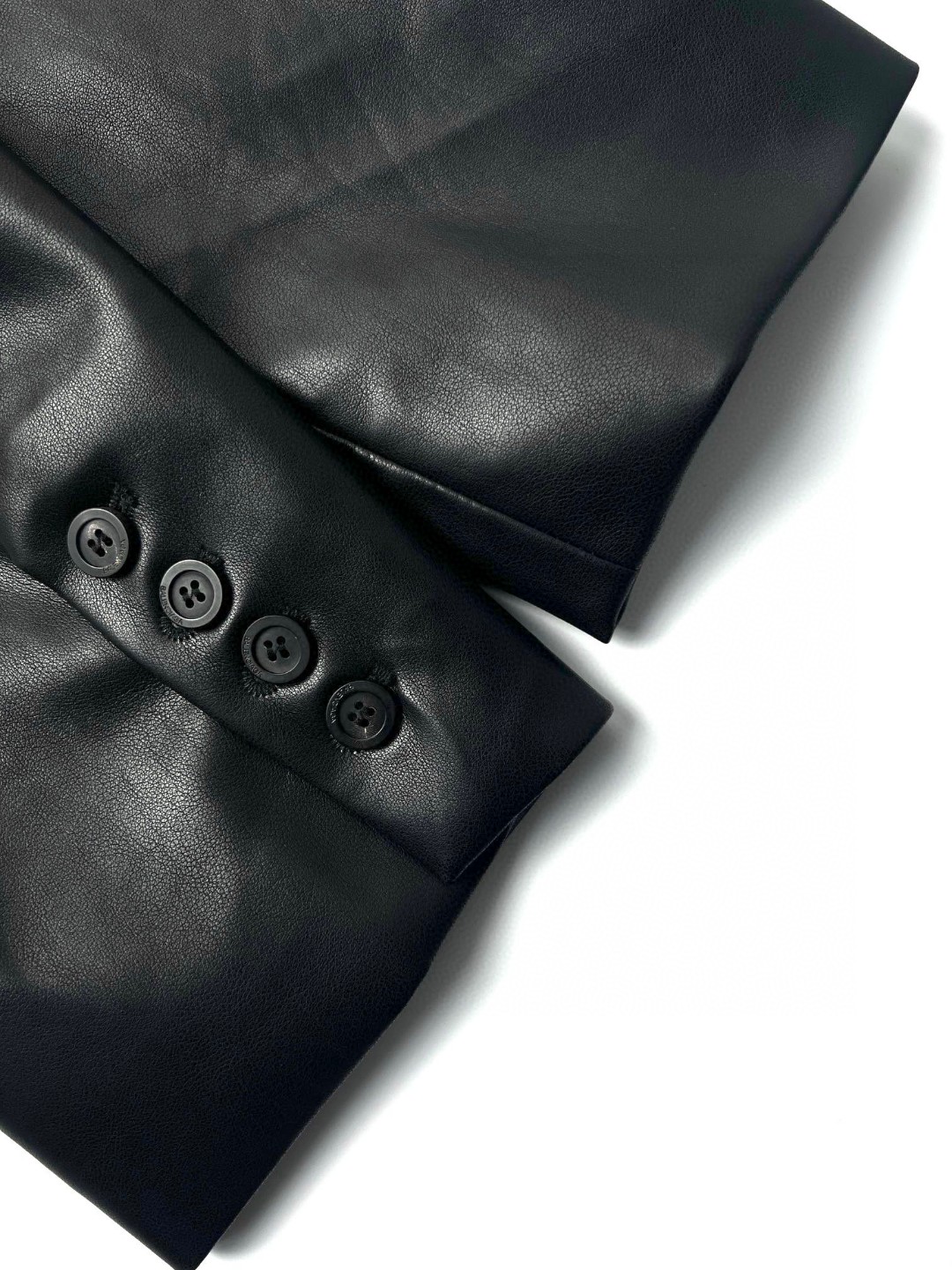 Balenciaga 巴黎世家 袖标皮衣西装 外套 长袖 秋冬 黑色