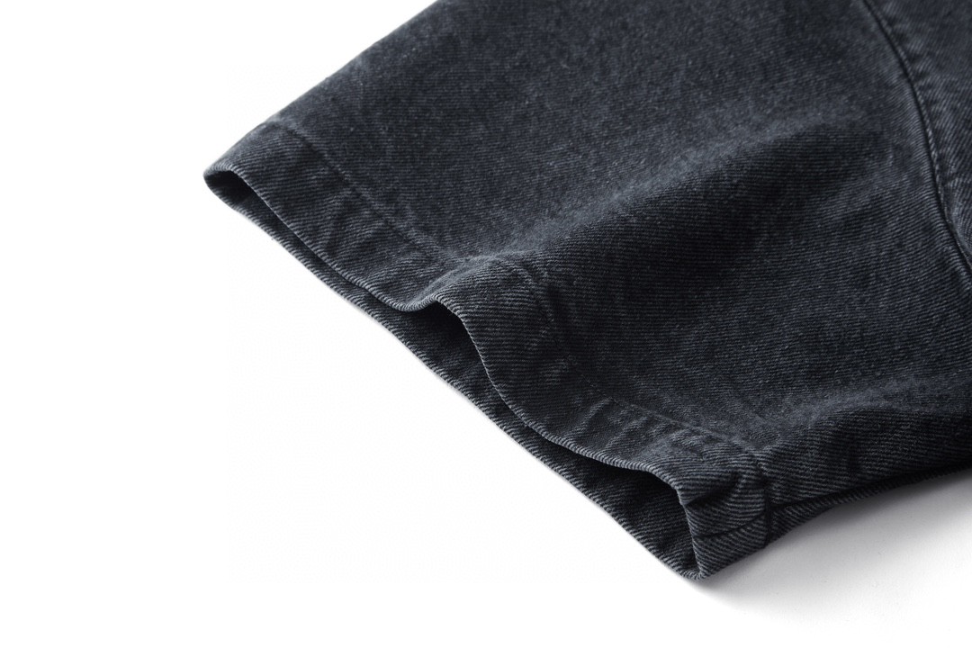 PRADA 普拉达 三角徽标牛仔衣 短袖 衬衫 男女同款 黑色 GEC067-12K8-F0557-S-212