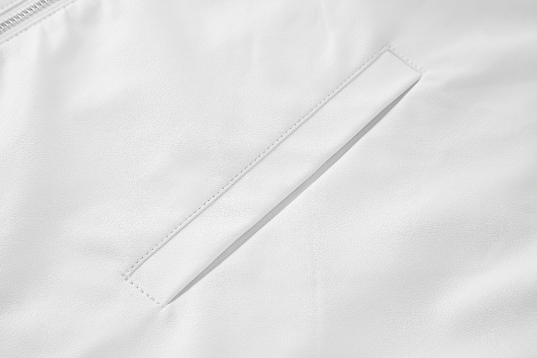 PRADA 普拉达 三角徽标拉链 小羊皮翻领夹克 外套 长袖 男女同款 白色 UPW463-1WDV-F0304-S-231