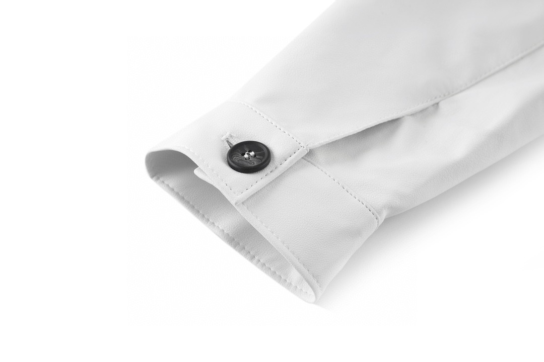 PRADA 普拉达 三角徽标拉链 小羊皮翻领夹克 外套 长袖 男女同款 白色 UPW463-1WDV-F0304-S-231