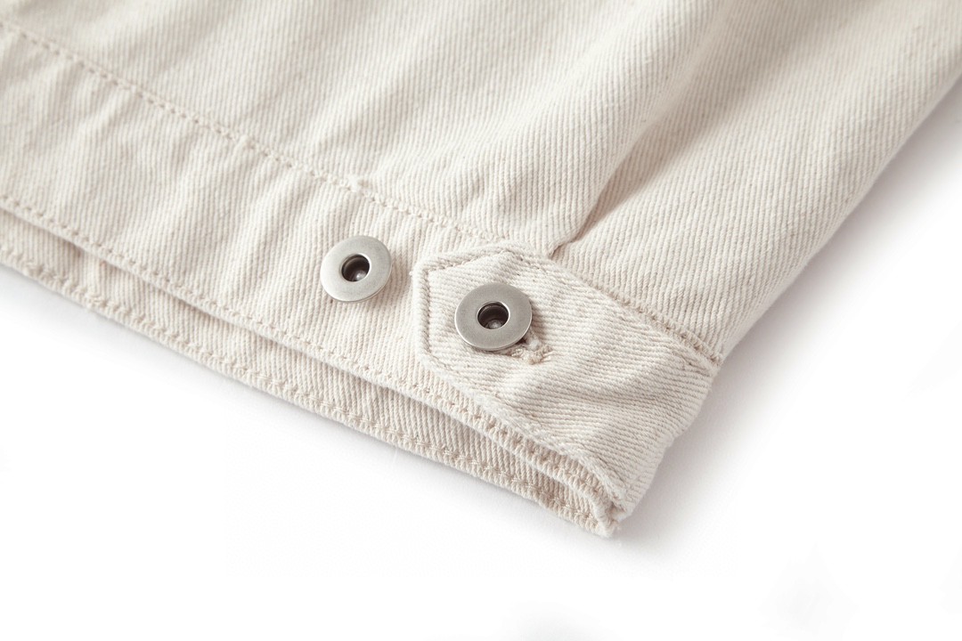 PRADA 普拉达 三角徽标拉链 牛仔外套 夹克 长袖 外套 男女同款 米白色