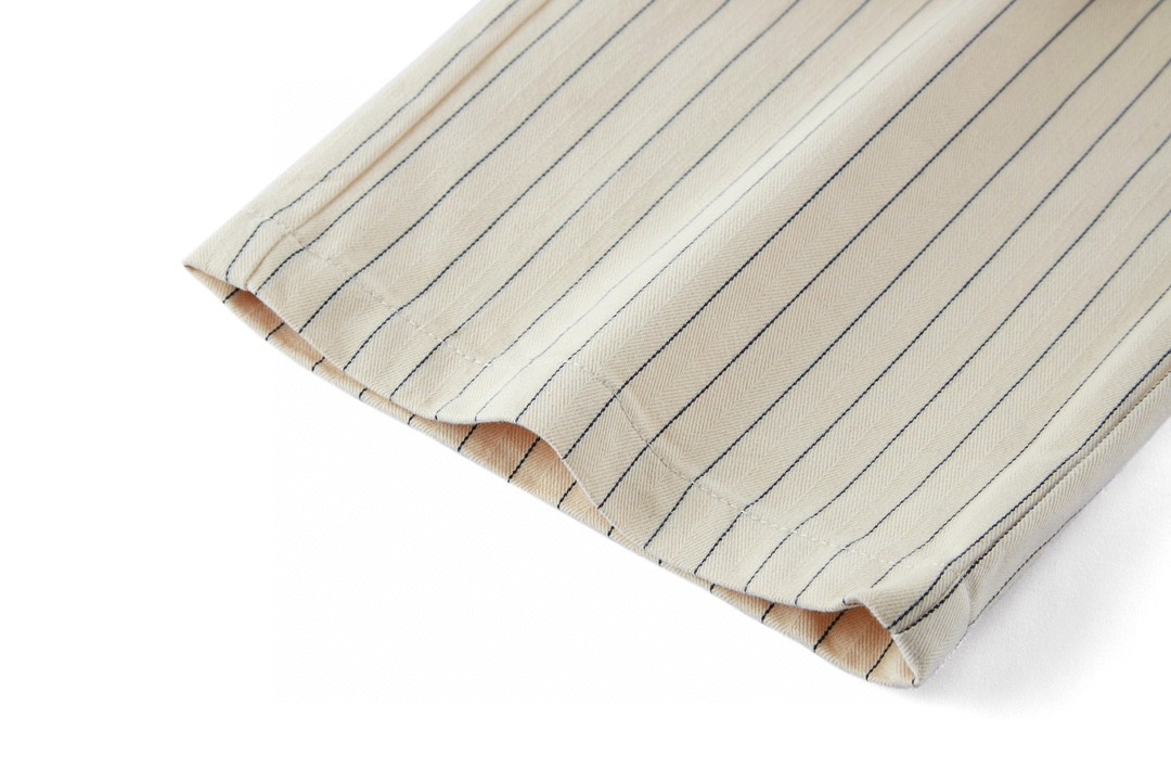 DIOR 迪奥 细条纹刺绣徽标logo直筒牛仔裤 休闲裤 长裤 裤子 米色 383D010A318X-C085