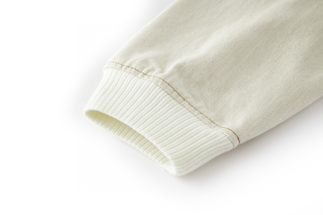 DIOR 迪奥 Denim Tears 联名款 字母Logo刺绣翻领牛仔夹克 外套 长袖 秋冬款 米白色 393D493AY525-C082