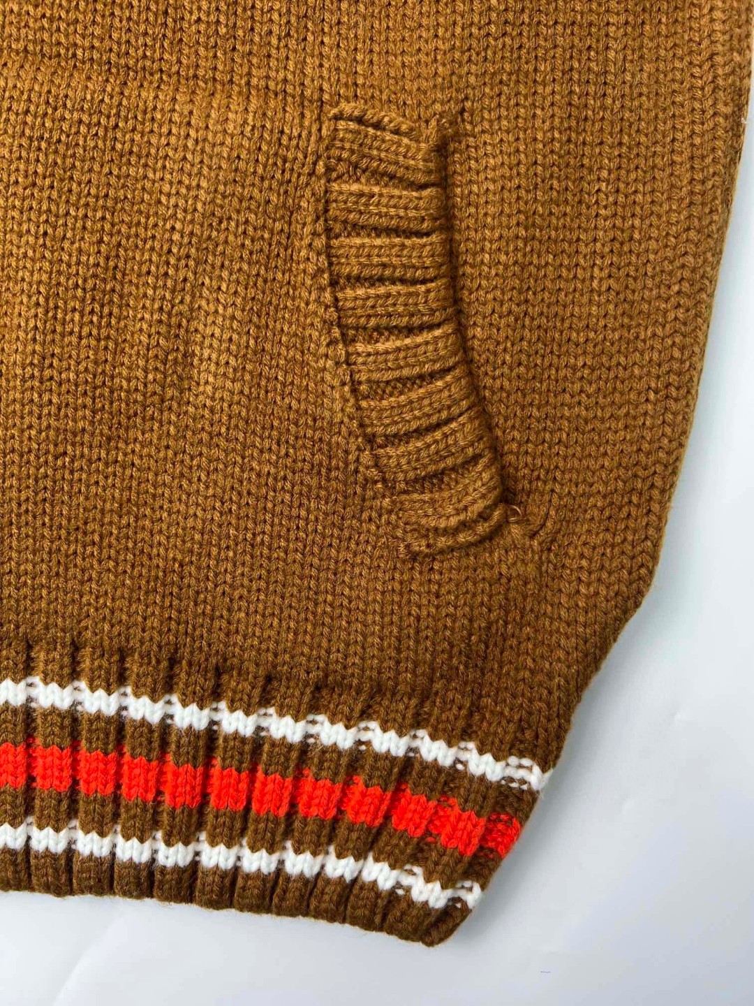 DIOR 迪奥 Denim Tears 联名款 字母印花拉链休闲高领针织开衫 毛衣 针织衫 长袖 秋冬款 红棕色 393M430AT697-C782