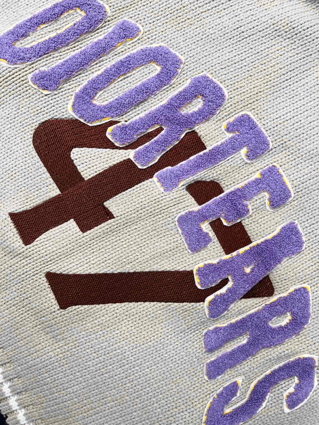 DIOR 迪奥 Denim Tears 联名款 字母印花拉链休闲高领针织开衫 毛衣 针织衫 长袖 秋冬款 米色 393M430AT697-C187