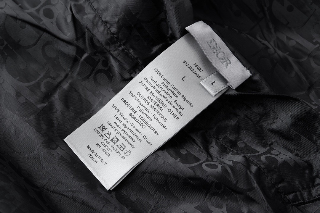 DIOR 迪奥 双面拉链连帽卫衣 长袖 外套 夹克 秋冬款 黑色 313J232A0531-C989