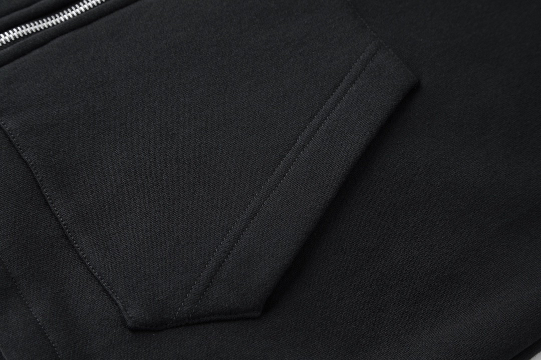 DIOR 迪奥 双面拉链连帽卫衣 长袖 外套 夹克 秋冬款 黑色 313J232A0531-C989