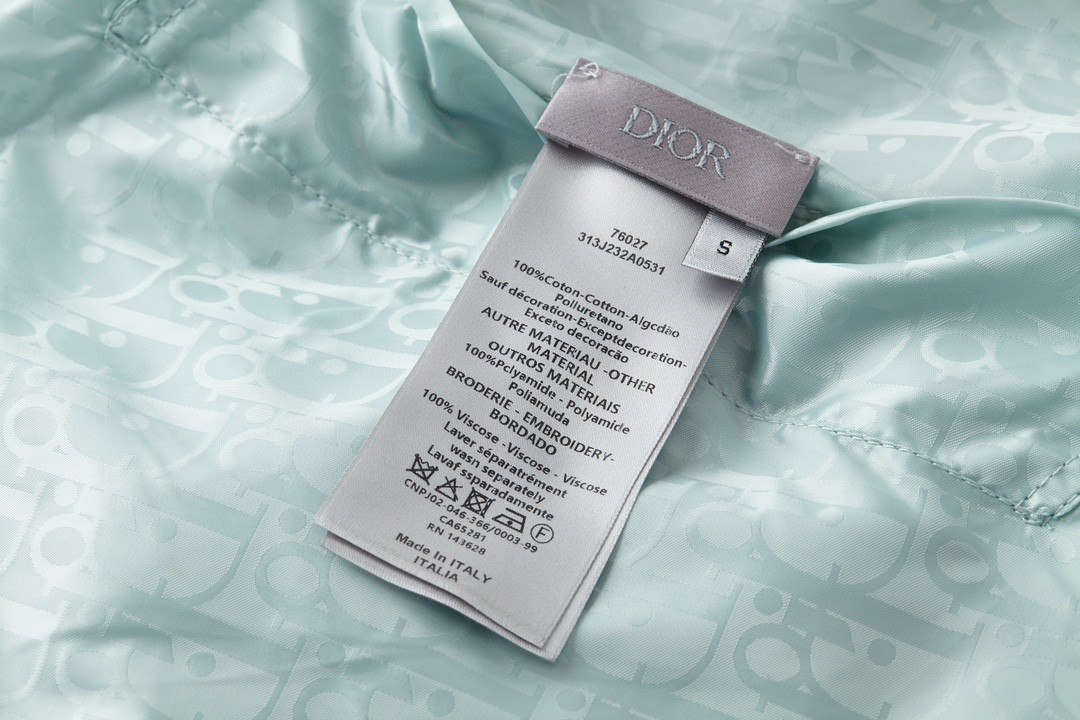 DIOR 迪奥 双面拉链连帽卫衣 长袖 外套 夹克 秋冬款 绿色 313J232A0531-C686