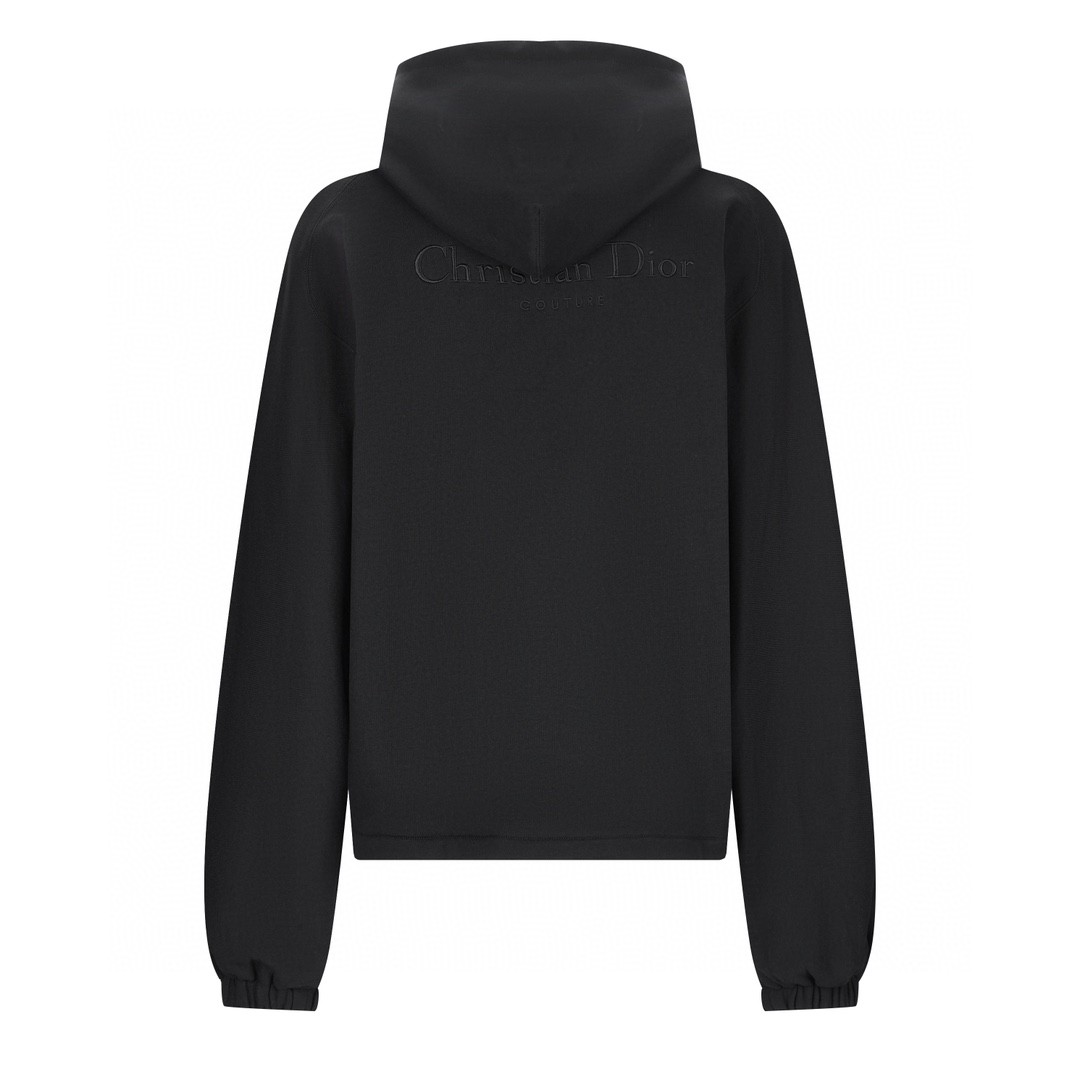 DIOR 迪奥 双面拉链连帽卫衣 长袖 外套 夹克 秋冬款 黑色 313J232A0531-C989