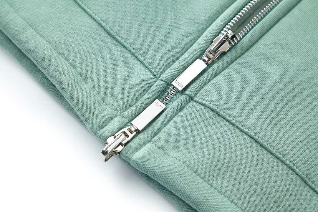 DIOR 迪奥 双面拉链连帽卫衣 长袖 外套 夹克 秋冬款 绿色 313J232A0531-C686