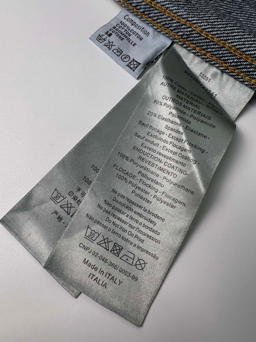 DIOR 迪奥 水洗做旧翻领单排扣牛仔外套 长袖 牛仔衣 夹克 秋冬款 蓝色 113D585BY994-510