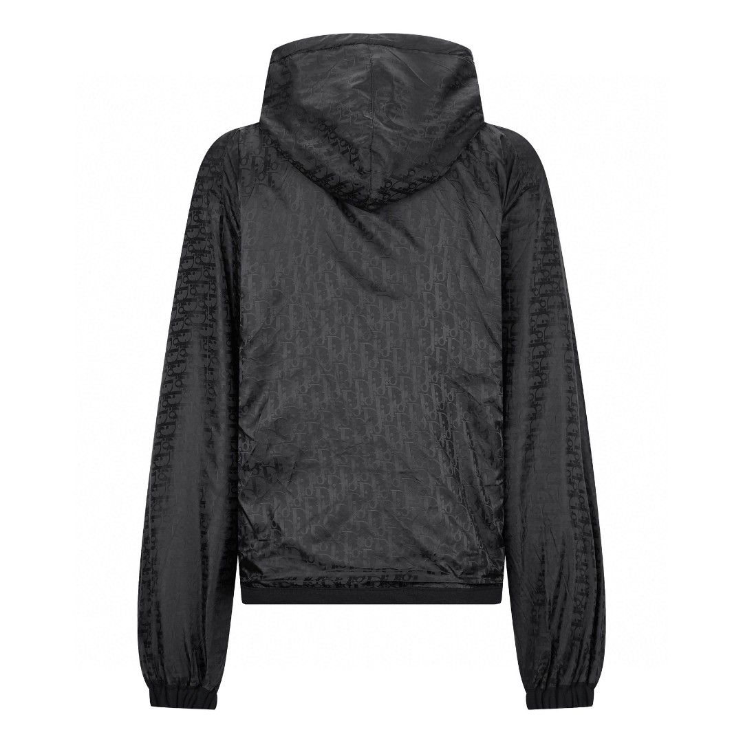 DIOR 迪奥 双面拉链连帽卫衣 长袖 外套 夹克 秋冬款 黑色 313J232A0531-C989