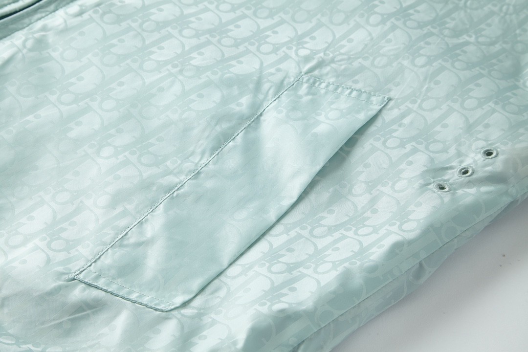 DIOR 迪奥 双面拉链连帽卫衣 长袖 外套 夹克 秋冬款 绿色 313J232A0531-C686