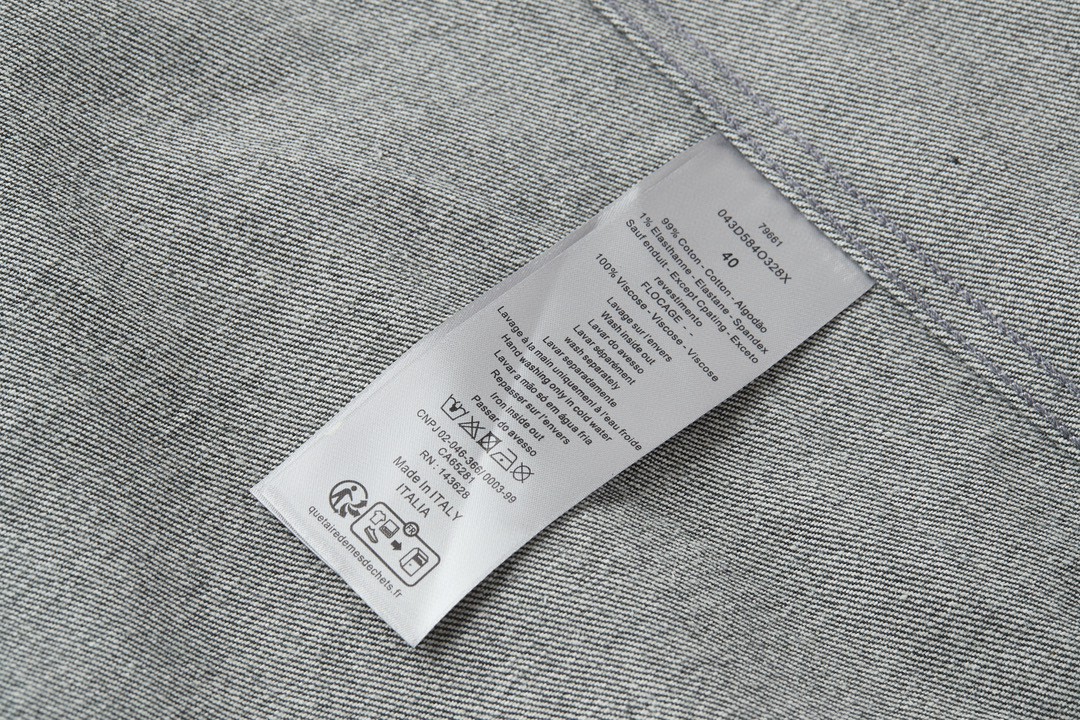 DIOR 迪奥 闪粉满印Logo牛仔衬衫 长袖 外套 秋冬款 灰色 