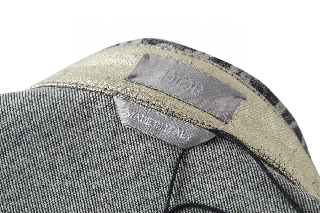 DIOR 迪奥 闪粉满印Logo牛仔衬衫 长袖 外套 秋冬款 灰色 