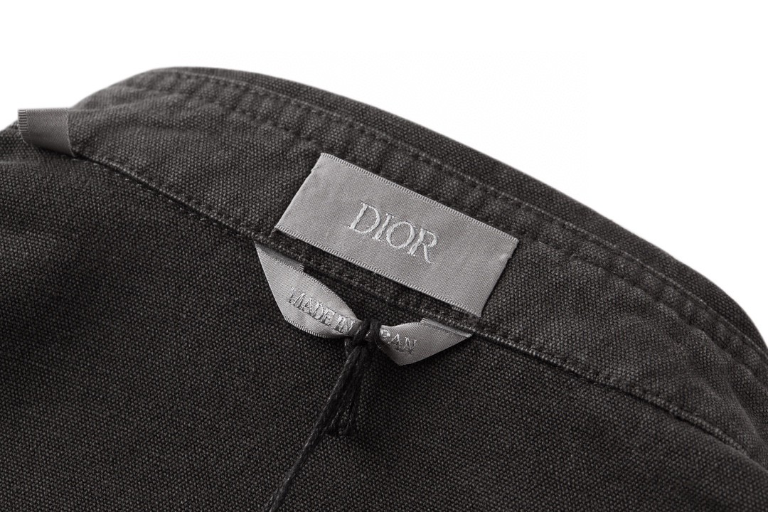 DIOR 迪奥 SS23 纯色Logo衬衫 长袖 外套 秋冬款 灰色 383D587AY520-C888
