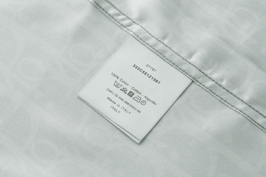 DIOR 迪奥 真丝暗纹满印logo衬衫 长袖 秋冬款 暗灰色