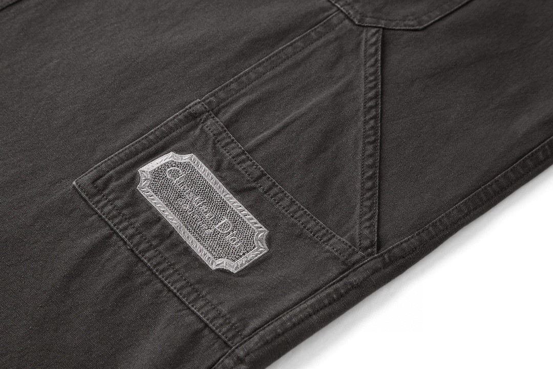 DIOR 迪奥 SS23 纯色Logo衬衫 长袖 外套 秋冬款 灰色 383D587AY520-C888