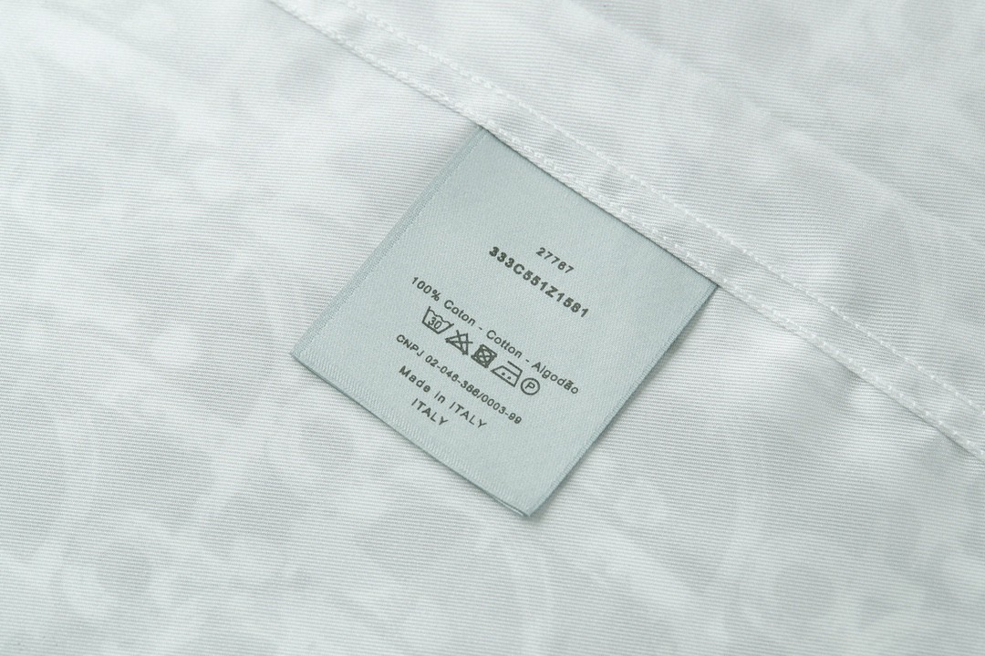 DIOR 迪奥 真丝暗纹满印logo衬衫 长袖 秋冬款 白色