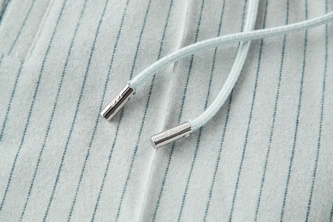 DIOR 迪奥 细条纹刺绣徽标logo 休闲裤 运动裤 长裤 裤子 灰白色 