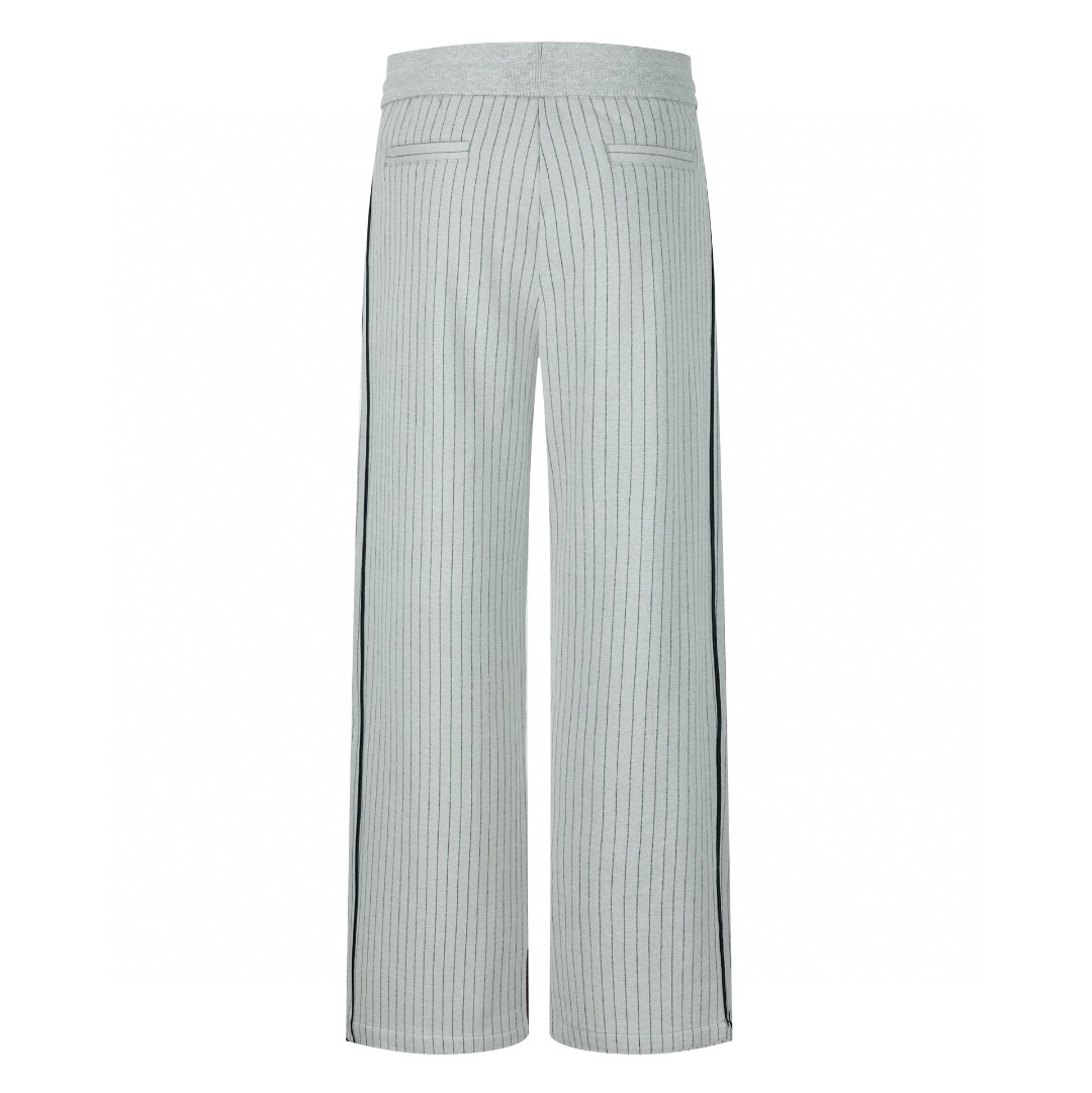 DIOR 迪奥 细条纹刺绣徽标logo 休闲裤 运动裤 长裤 裤子 灰白色 