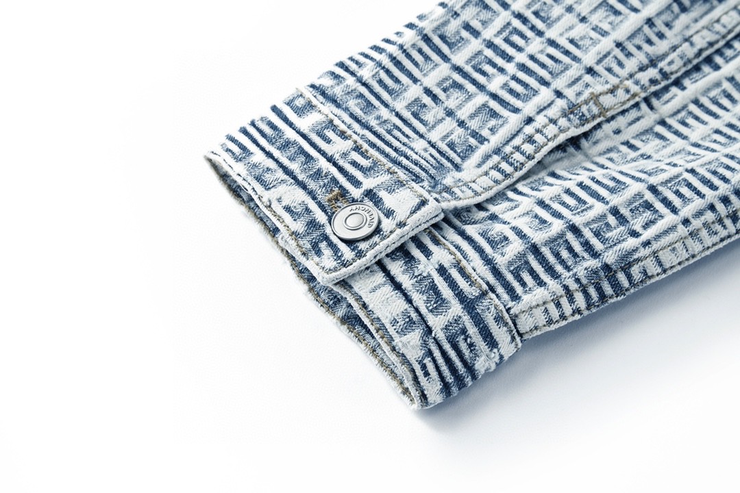 Givenchy 纪梵希 提花单排扣牛仔外套 夹克 长袖 秋冬款 蓝色 BM00Q65Y31-490