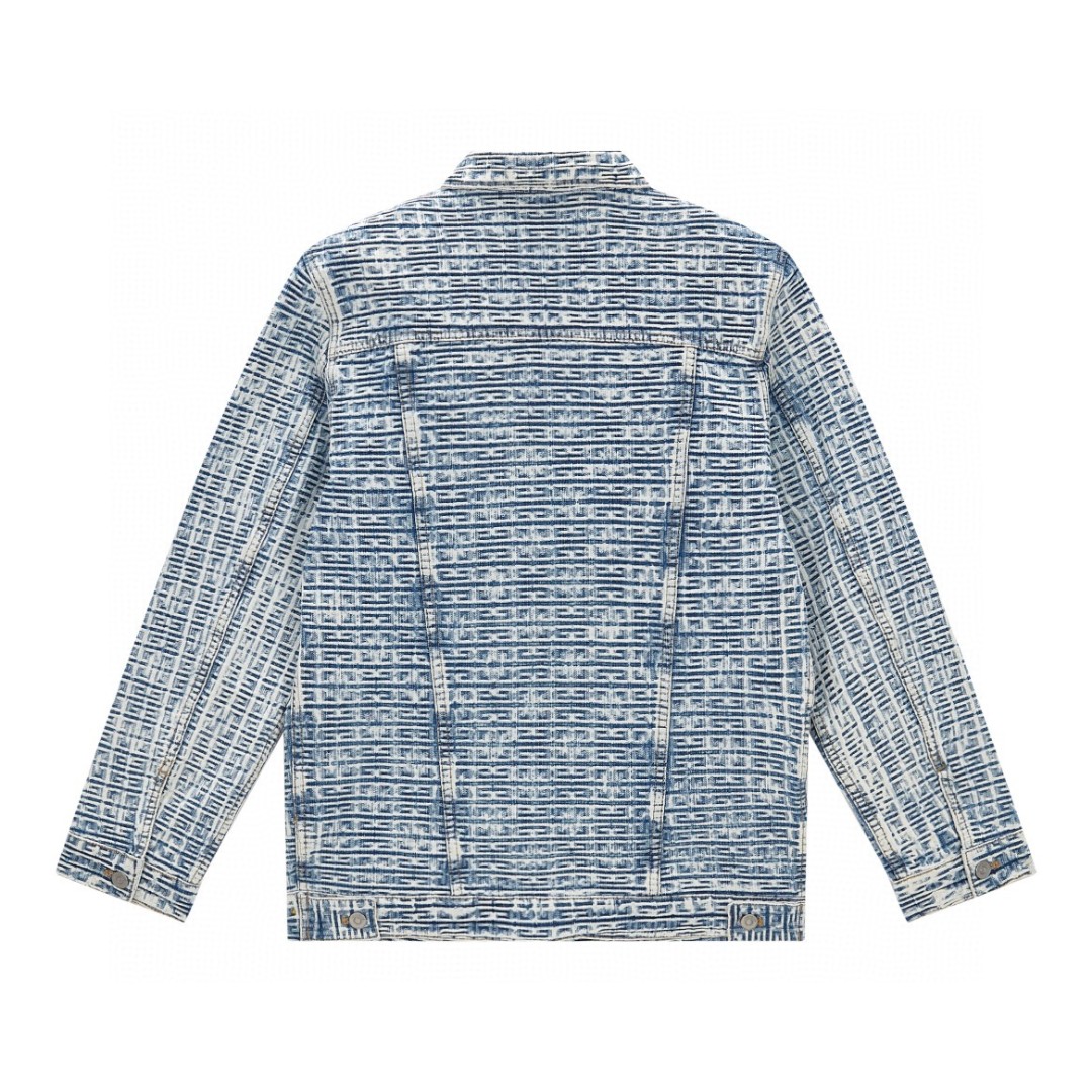 Givenchy 纪梵希 提花单排扣牛仔外套 夹克 长袖 秋冬款 蓝色 BM00Q65Y31-490