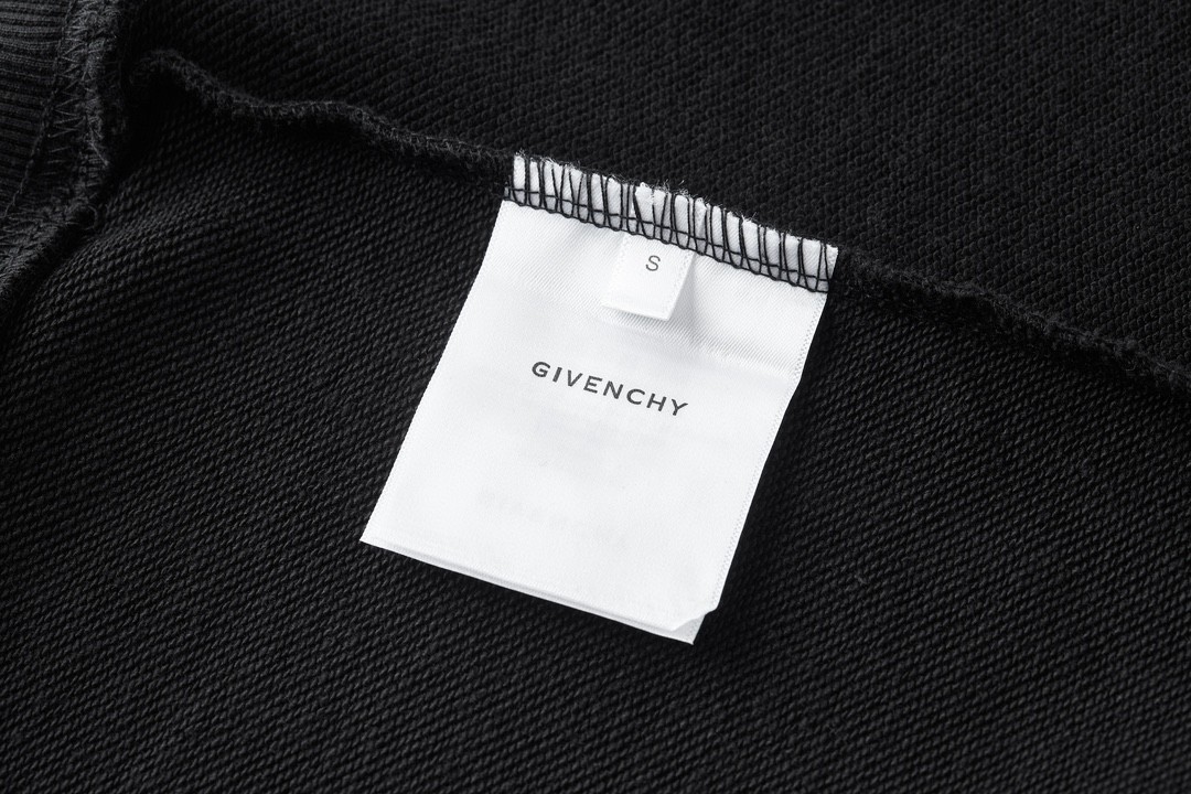 Givenchy 纪梵希 FW23 字母Logo印花圆领 卫衣 套头 长袖 秋冬款 黑色 BMJ0HA3YCA-001
