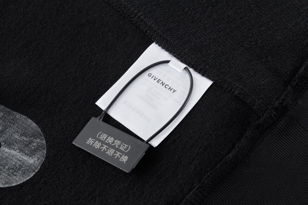 Givenchy 纪梵希 圆环陷阱字母印花logo 卫衣 套头 长袖 秋冬款 黑色 BMJ0B83Y69-001