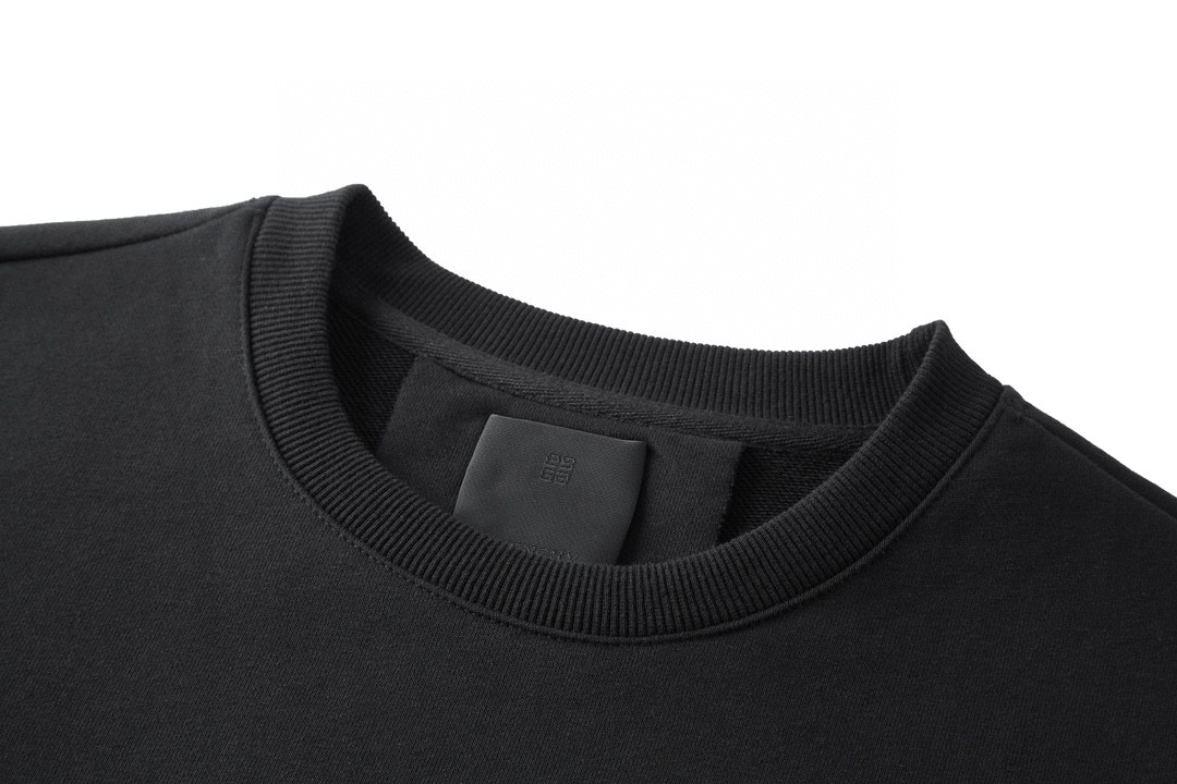 Givenchy 纪梵希 FW23 字母Logo印花圆领 卫衣 套头 长袖 秋冬款 黑色 BMJ0HA3YCA-001