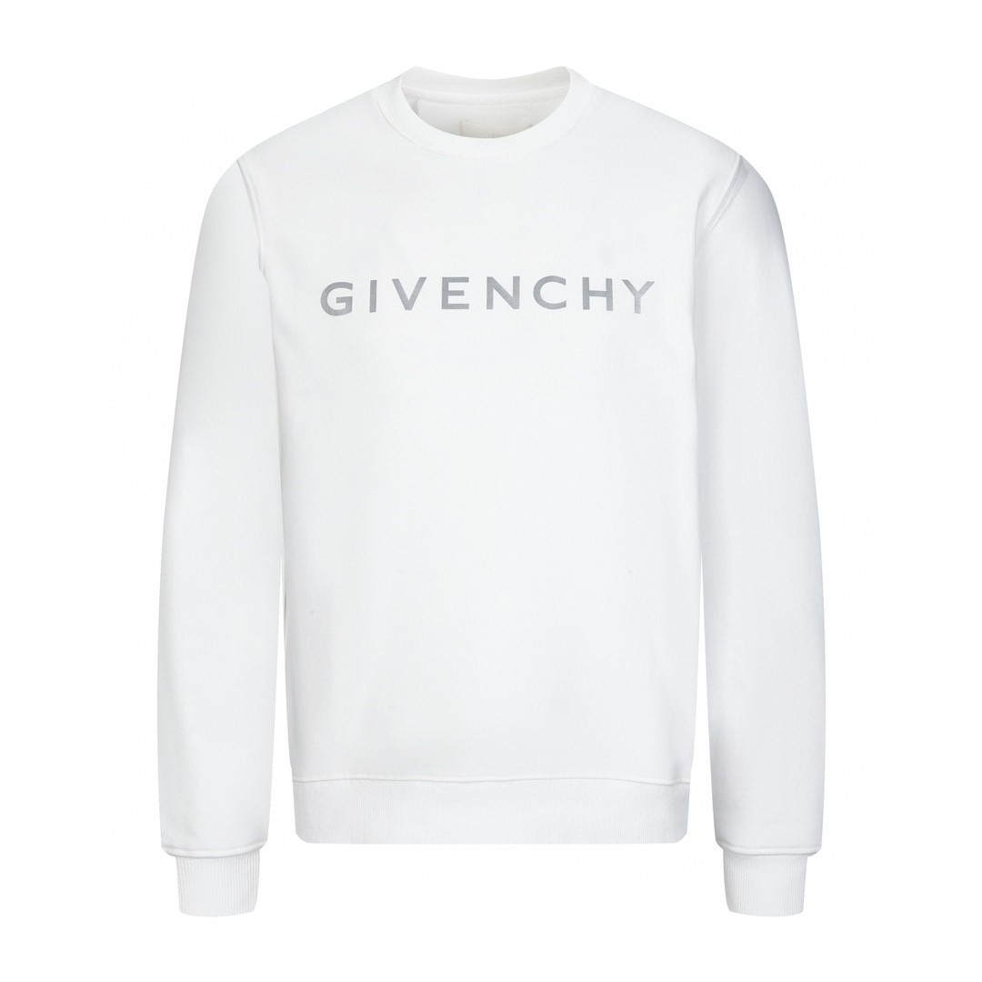 Givenchy 纪梵希 FW23 字母Logo印花圆领 卫衣 套头 长袖 秋冬款 白色