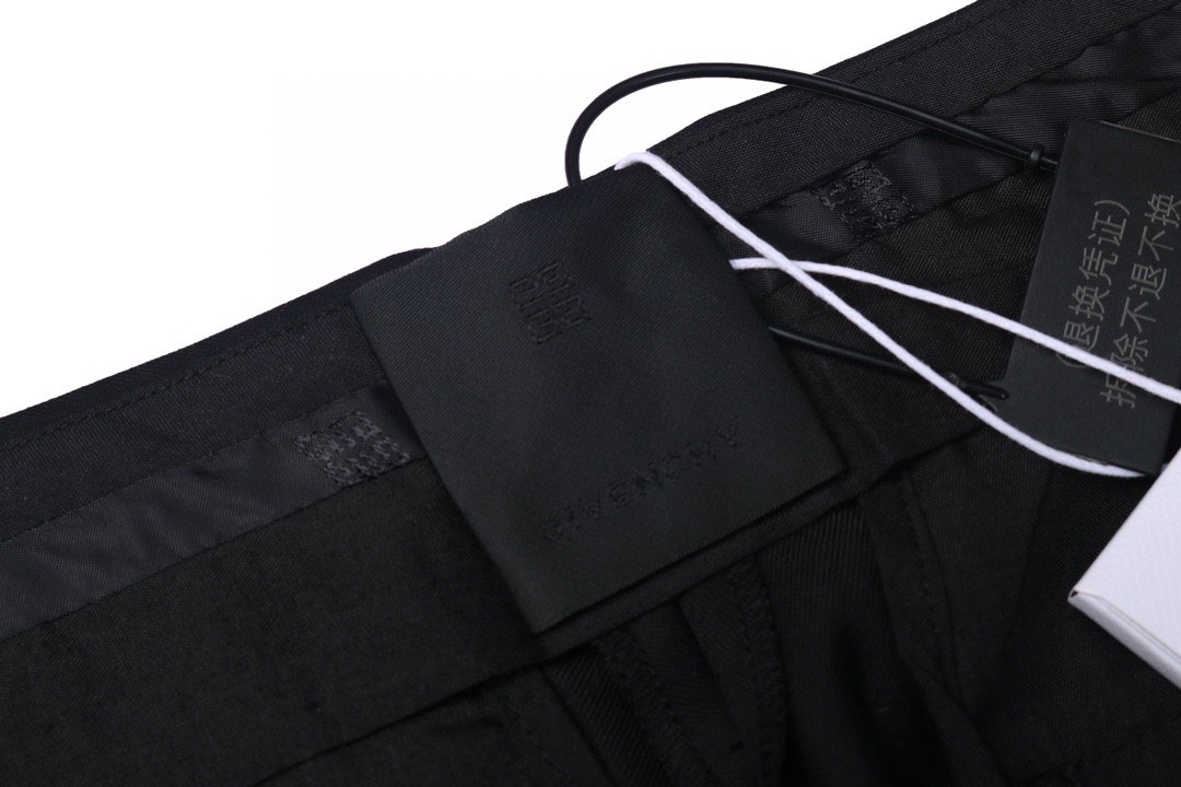 Givenchy 纪梵希 FW22 纯色U形锁扣直筒休闲裤 长裤 西裤 男款 黑色 BM512113MP-001