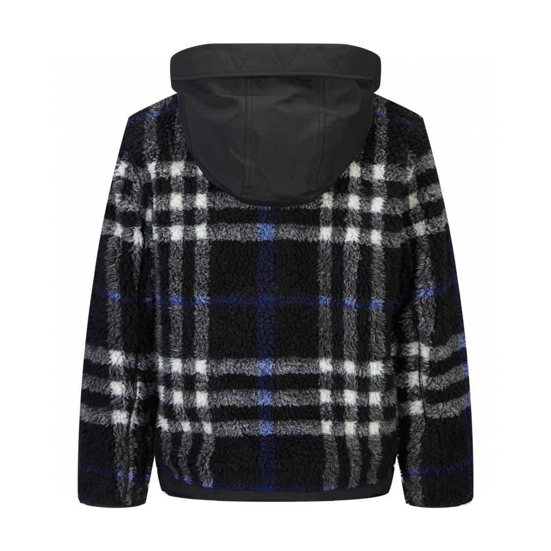 Burberry 巴宝莉 格纹泰迪连帽外套 秋冬款 长袖 黑色 80607791
