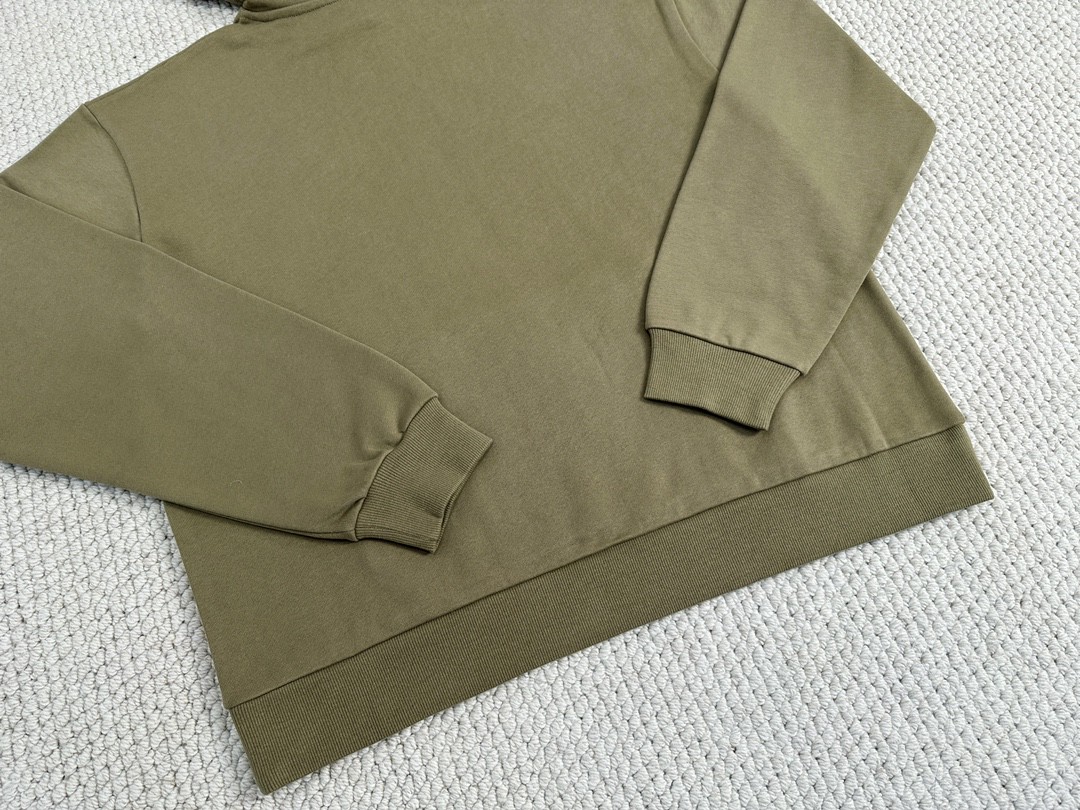 CELINE 赛琳 字母logo印花 连帽卫衣 长袖 秋冬款 男女同款 豆绿色 