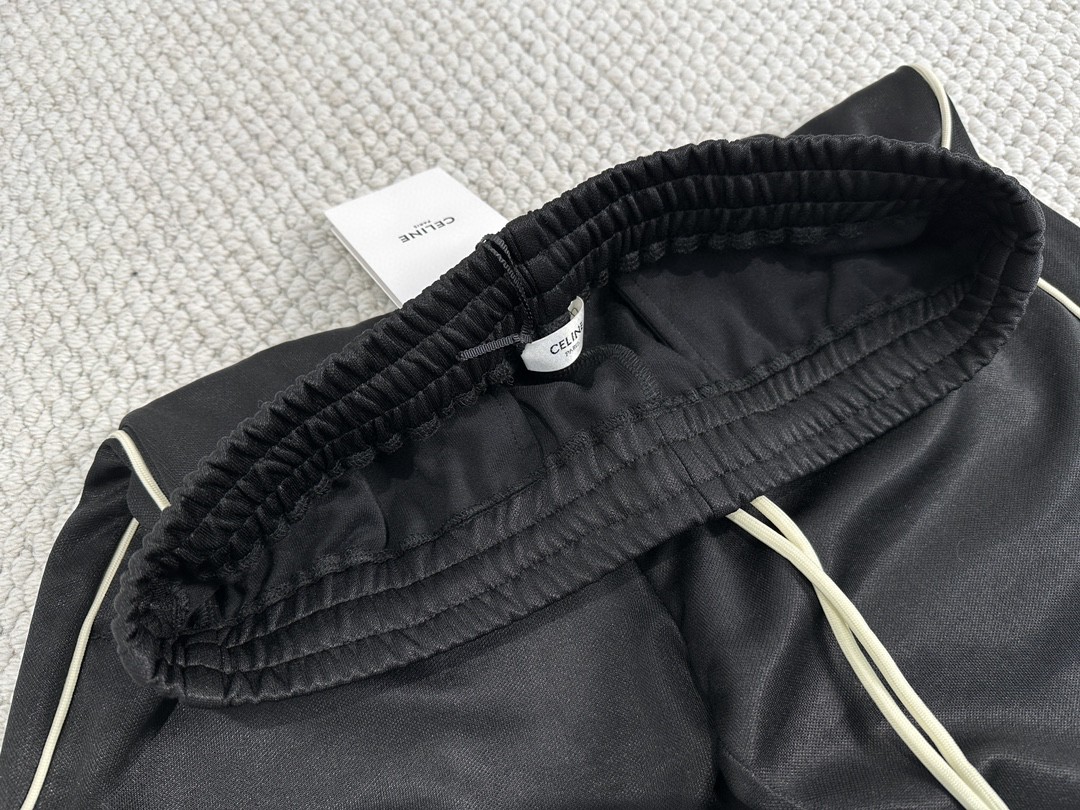 CELINE 赛琳 logo刺绣 卫裤 休闲裤 运动裤 长裤 黑色