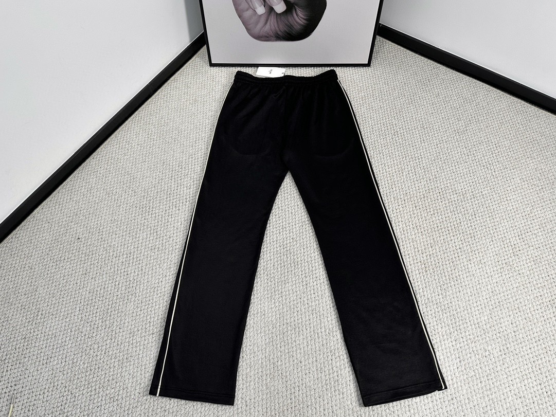CELINE 赛琳 logo刺绣 卫裤 休闲裤 运动裤 长裤 黑色