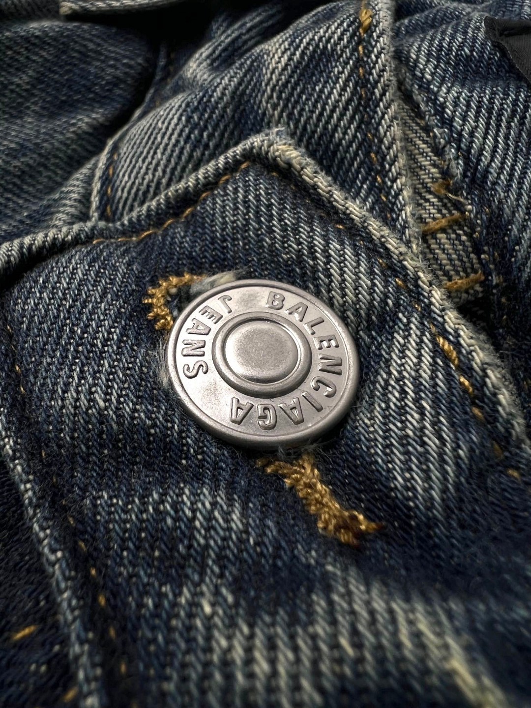 Balenciaga 巴黎世家 涂鸦手绘牛仔裤 长裤 蓝色 745223TNW014012