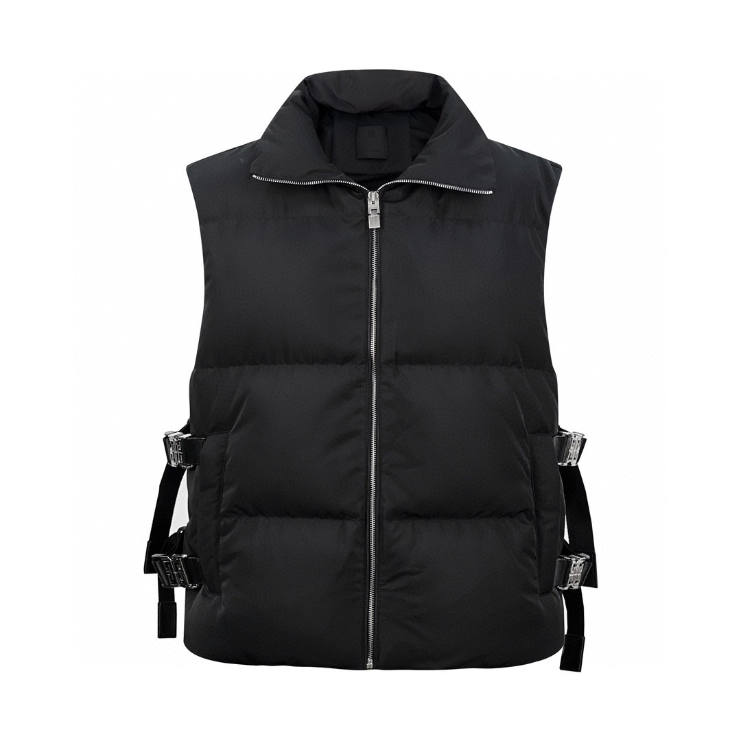 Givenchy 纪梵希 侧面卡扣立领羽绒马甲 羽绒服 外套 秋冬款 黑色