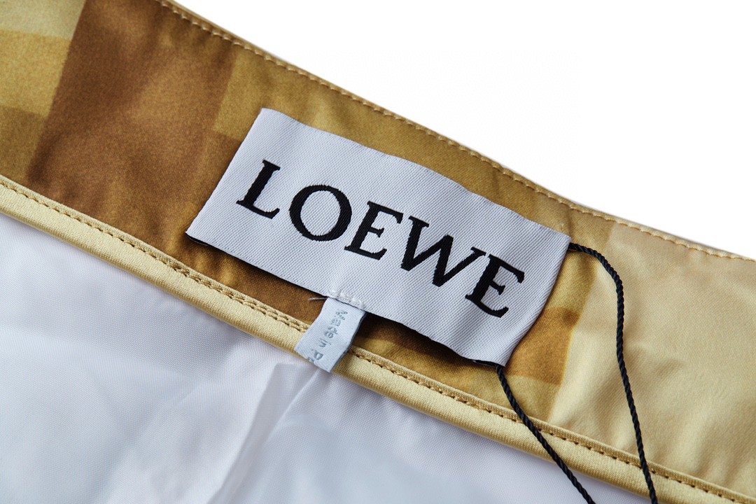 Loewe 罗意威 SS23 二维像素系列 休闲裤 长裤 棕色 S540Y04XEG-3429
