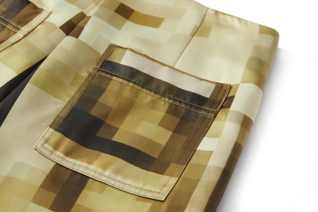 Loewe 罗意威 SS23 二维像素系列 休闲裤 长裤 棕色 S540Y04XEG-3429