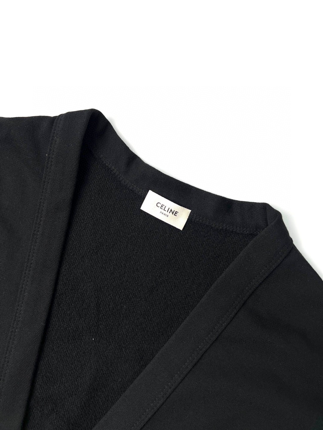 CELINE 赛琳 纯色Logo印花 单排扣提花宽松针织衫 开衫 外套 秋冬款 男女同款 黑色 2Y672670Q-38AW