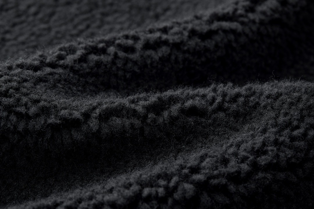 FENDI 芬迪 拼色半拉链连帽羊羔毛外套 长袖 卫衣 秋冬 黑色 FAF669AM0EF0GME