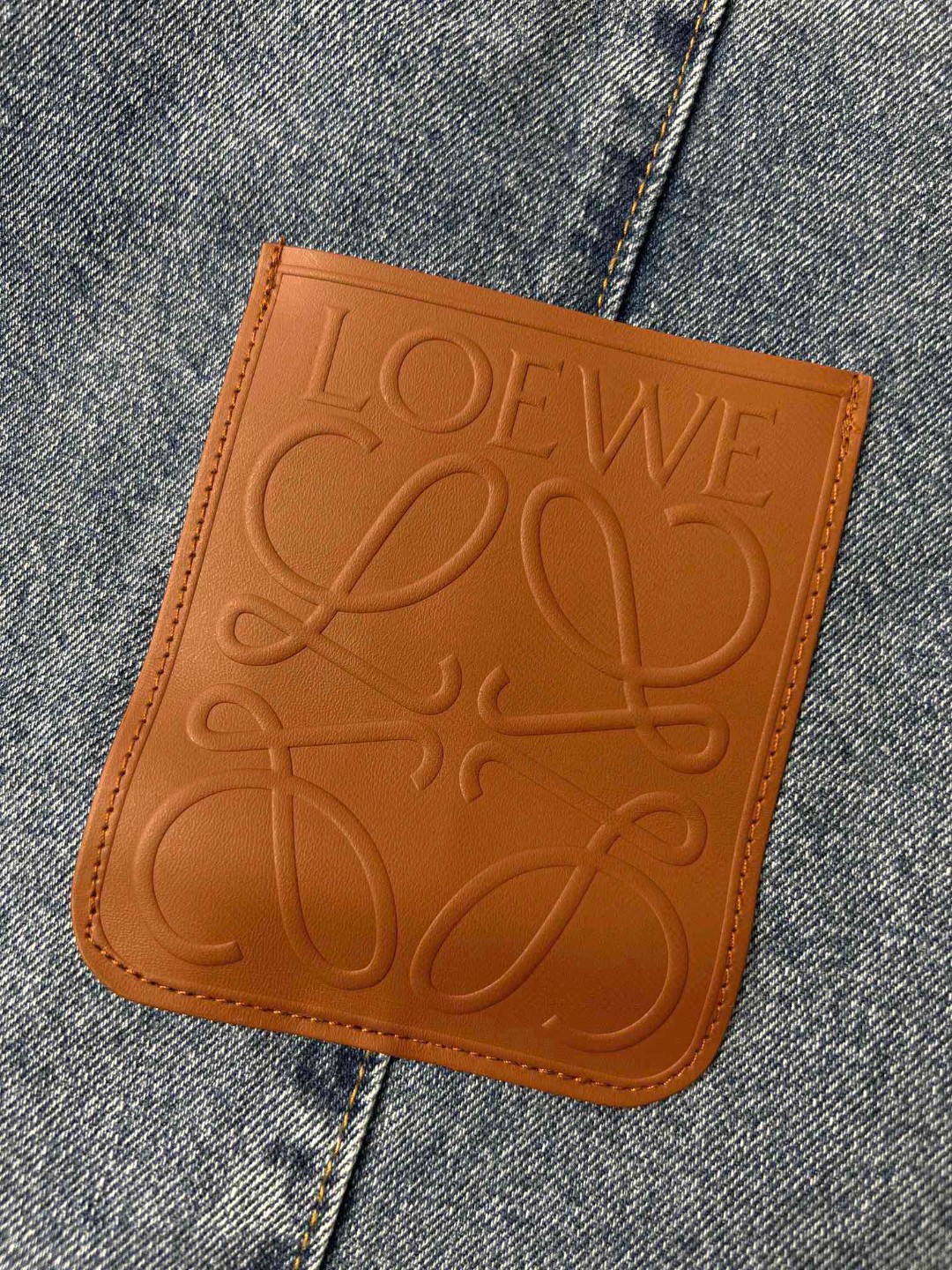 Loewe 罗意威 水洗单宁布Logo贴标 工装夹克 牛仔外套 西装外套 长袖 秋冬 蓝色 H526Y13X07-5970