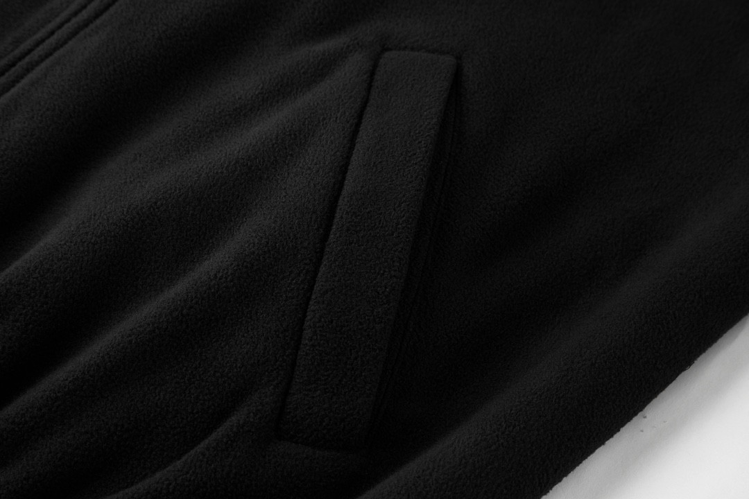 Balenciaga 巴黎世家 FW23 Logo印花拉链摇粒绒夹克 外套 卫衣 长袖 秋冬 黑色 768398TOVV11000