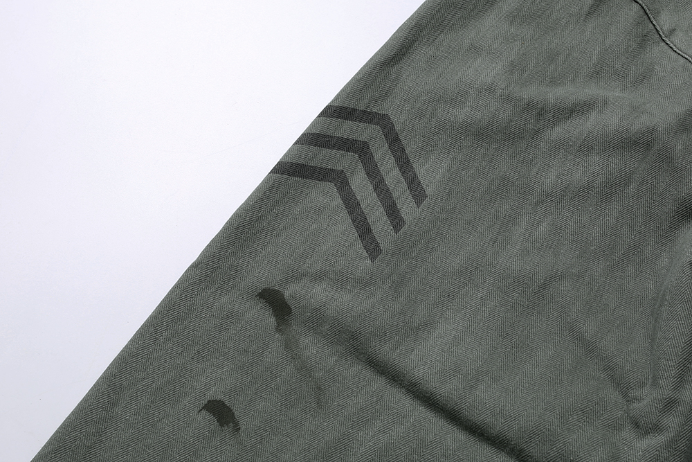 778# MADNESS 翻领 长袖 宽松 洗水做旧夹克外套 男女同款  绿色