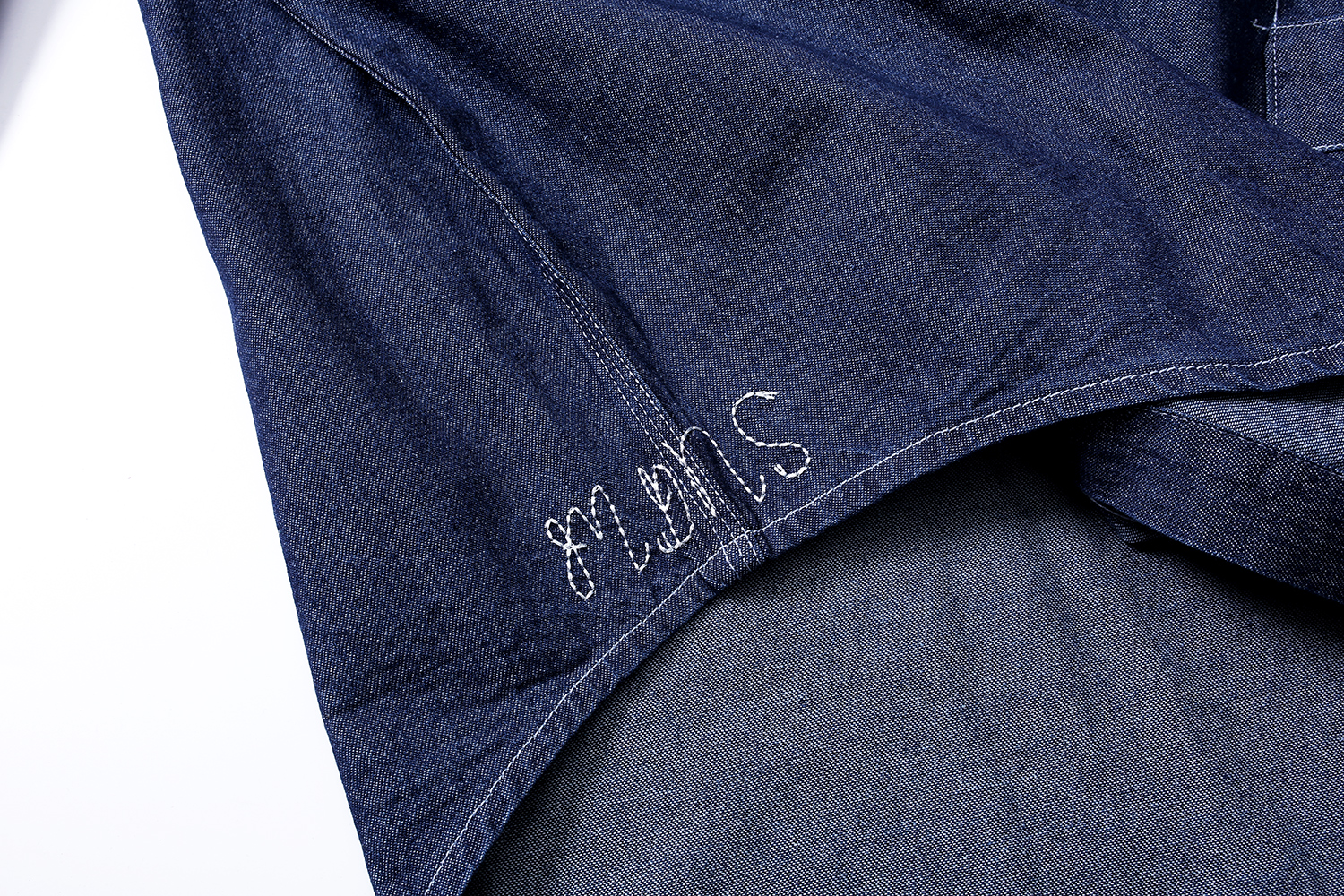 MADNESS 翻领 长袖 宽松 牛仔衬衣 夹克外套 男女同款  蓝色