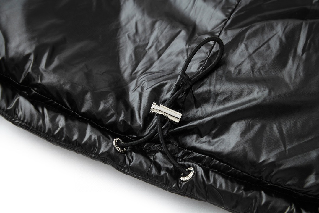Moncler 蒙口 FW21 漆面拉链连帽羽绒服 保暖 外套 黑色 I20911A51X0068950999