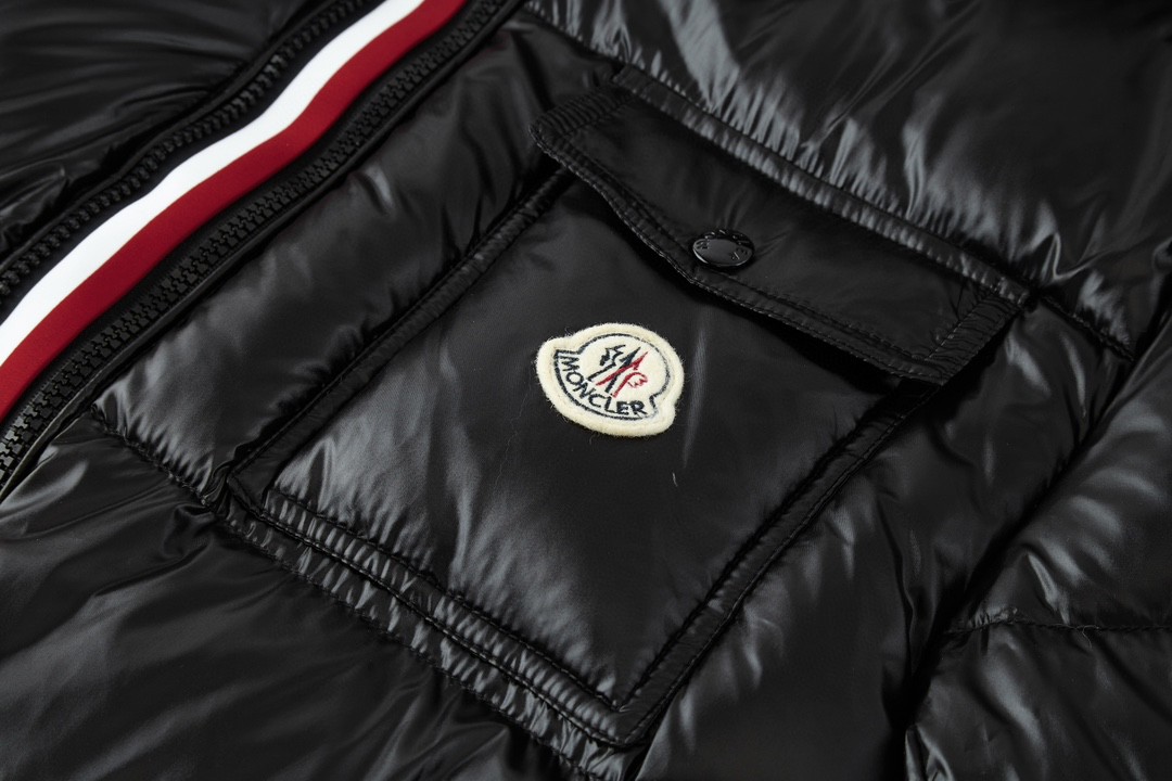 Moncler 蒙口 FW21 漆面拉链连帽羽绒服 保暖 外套 黑色 I20911A51X0068950999